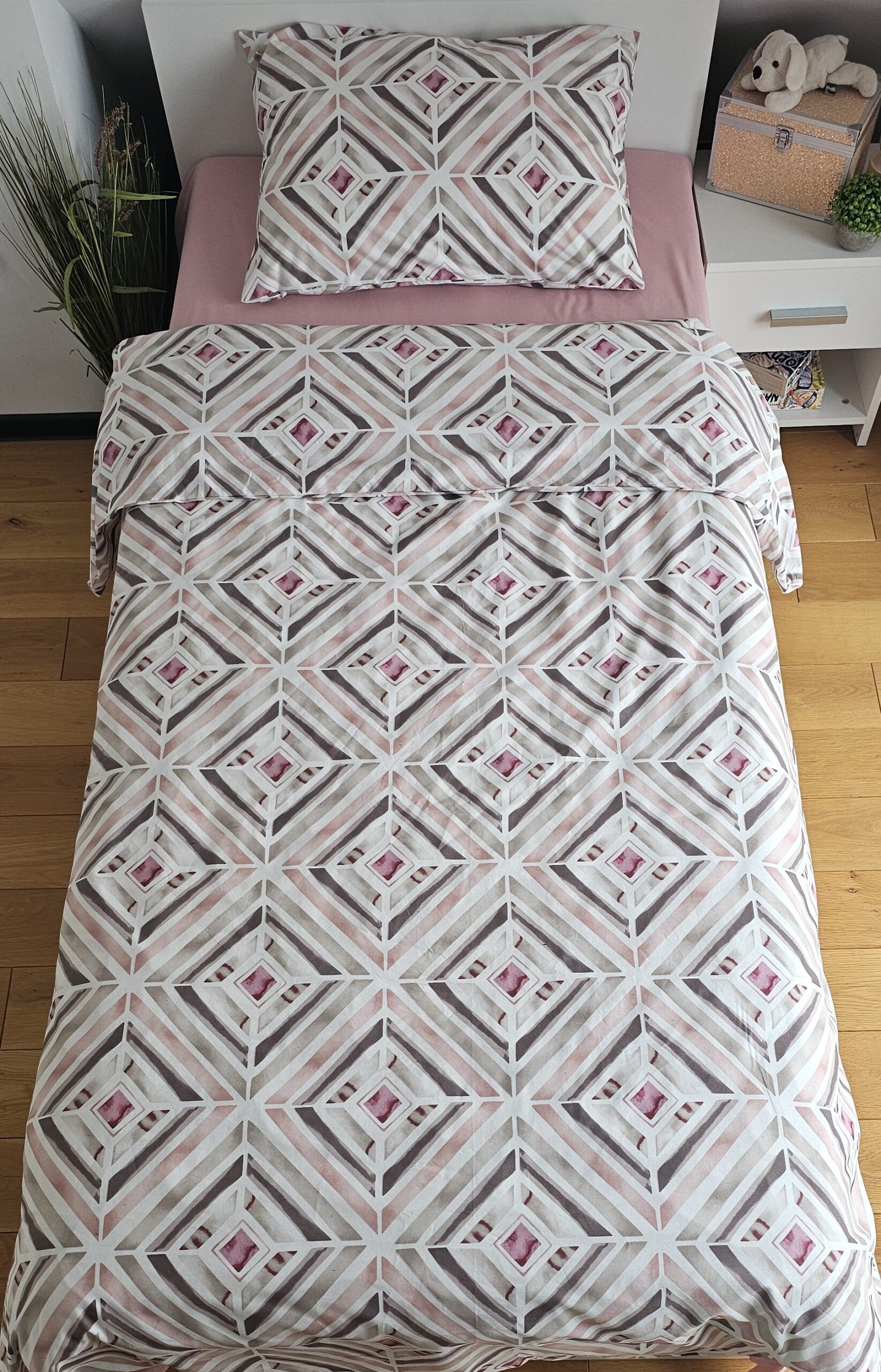 1 "Розов Сън" Спален комплект Памук Ранфорс – 3 части - Image 1