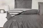 спално бельо „Мистичен Графит“- Памук Сатен – 6 части за спалня - Image 2