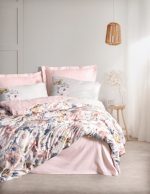 Cottonbox Saten Dalya Pudra Луксозно спално бельо – 6 части