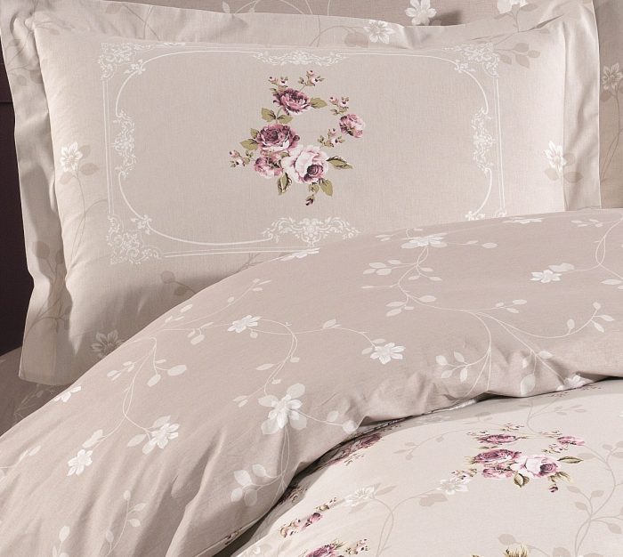 „Hobby Poplin Martha Bej“ Спално бельо – 4 части – за спалня - Image 2