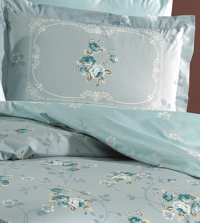„Hobby Poplin Martha Mint“ Спално бельо – 4 части – за спалня - Image 2