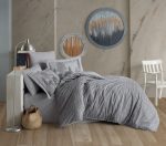 „Hobby Poplin Tully Gri“ Спално бельо – 4 части – за спалня