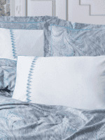 Спално бельо “Stilla-Bluе” - Elite Saten 300TC - Cotton Box- Памук сатен-6 части - Image 2