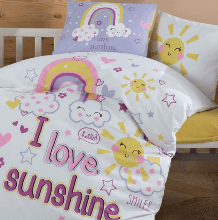 „Sunshine Love“ Детски спален комплект Clasy Памук Ранфорс – 4 части – за бебешко легло - Image 2