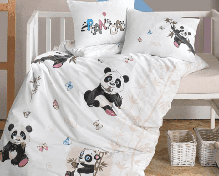 „Cute Panda“ Детски спален комплект Clasy Памук Ранфорс – 4 части – за детско легло - Image 2