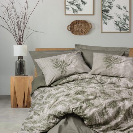 Спално бельо „Frond-Haki“  Cotton Box - 5 части - за спалня