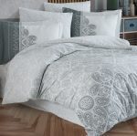 „Hobby Poplin Irene Gri“ Спално бельо – 4 части – за спалня - Image 2