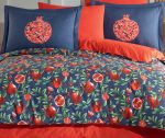 „Hobby Poplin Plenty Червено“ Спално бельо – 4 части – за спалня - Image 2