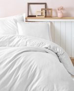 Памук сатен “White Elegance” Satin Stripe – 4 части – за спалня - Image 2