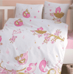 „Pink Birds“ Детски спален комплект Clasy Памук Ранфорс – 4 части – за бебешко легло - Image 2