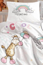 „Follow Your Dreams“ Детски спален комплект с жирафчета – Памук Ранфорс – 4 части – за детско легло - Image 2