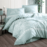 „Devlin V1 Mint“ Спален комплект Clasy – Памук Ранфорс – 4 части – за спалня