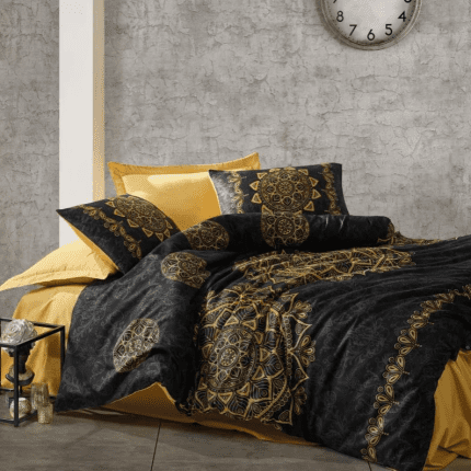 Cotton box „Imperial Black & Gold“ Спално бельо – 6 части – за спалня