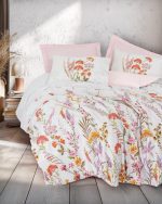 Спално бельо „Lilura Pink"  Cotton Box - 5 части - за спалня