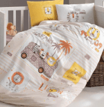 „Lion Safari“ бебешко спално бельо – Памук Ранфорс – 4 части - Image 2