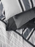 „Nobby Antracit“  спален комплект Памук Ранфорс – 3 части – за единично легло - Image 2