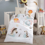 „Sweet Zoo“ бебешко спално бельо – Памук Ранфорс – 4 части