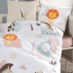 „Sweet Zoo“ бебешко спално бельо – Памук Ранфорс – 4 части - Image 3