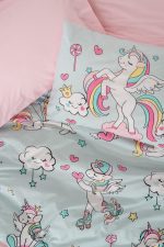 „Twinka Pink“ Детски спален комплект Памук Ранфорс – 3 части – за единично легло - Image 2