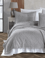 „Сив Барок“ Памучно покривало с две калъфки – 230x250 см - Image 2