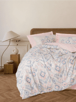 „Liva Blue“ спален комплект Памук Ранфорс – 3 части – за единично легло