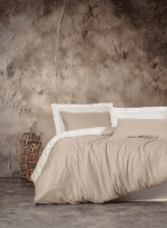 „Smart Bamboo Beige“ Спален комплект Бамбуков Сатен – 6 части – за спалня-Cotton box