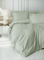 Спално бельо „Stripe Adaçayı“ Family - Памук Сатен -7 части – с 2 единични плика-Cotton box - Image 2