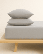 „Сив“ Долен чаршаф с ластик + 2 калъфки – Памук Ранфорс – за легло 160x200 см