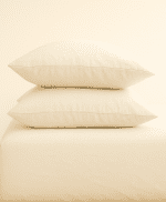 „Екрю“ Долен чаршаф с ластик +2 калъфки – Памук Ранфорс – за легло 160x200 +30см - Image 2