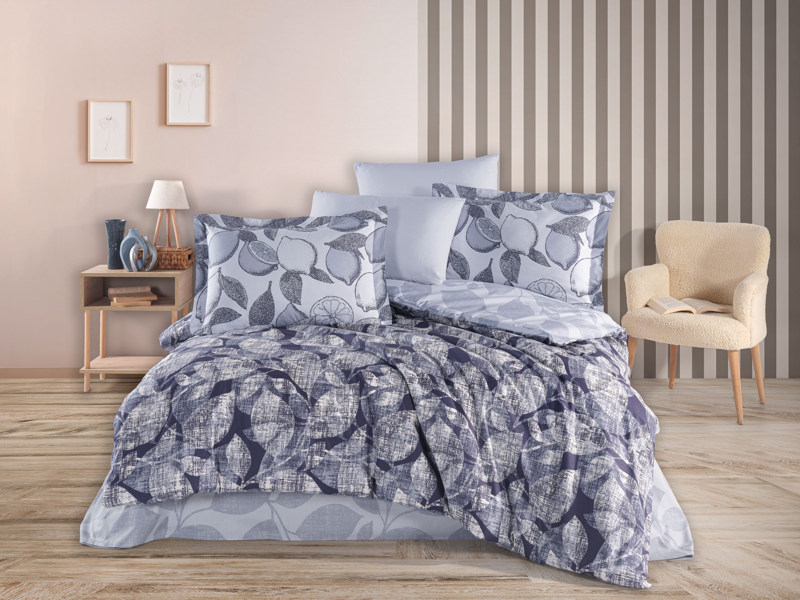 Calisse - Lacivert Спално бельо - Hobby „Calisse - Lacivert – Amatis“ - 4 части - Image 1