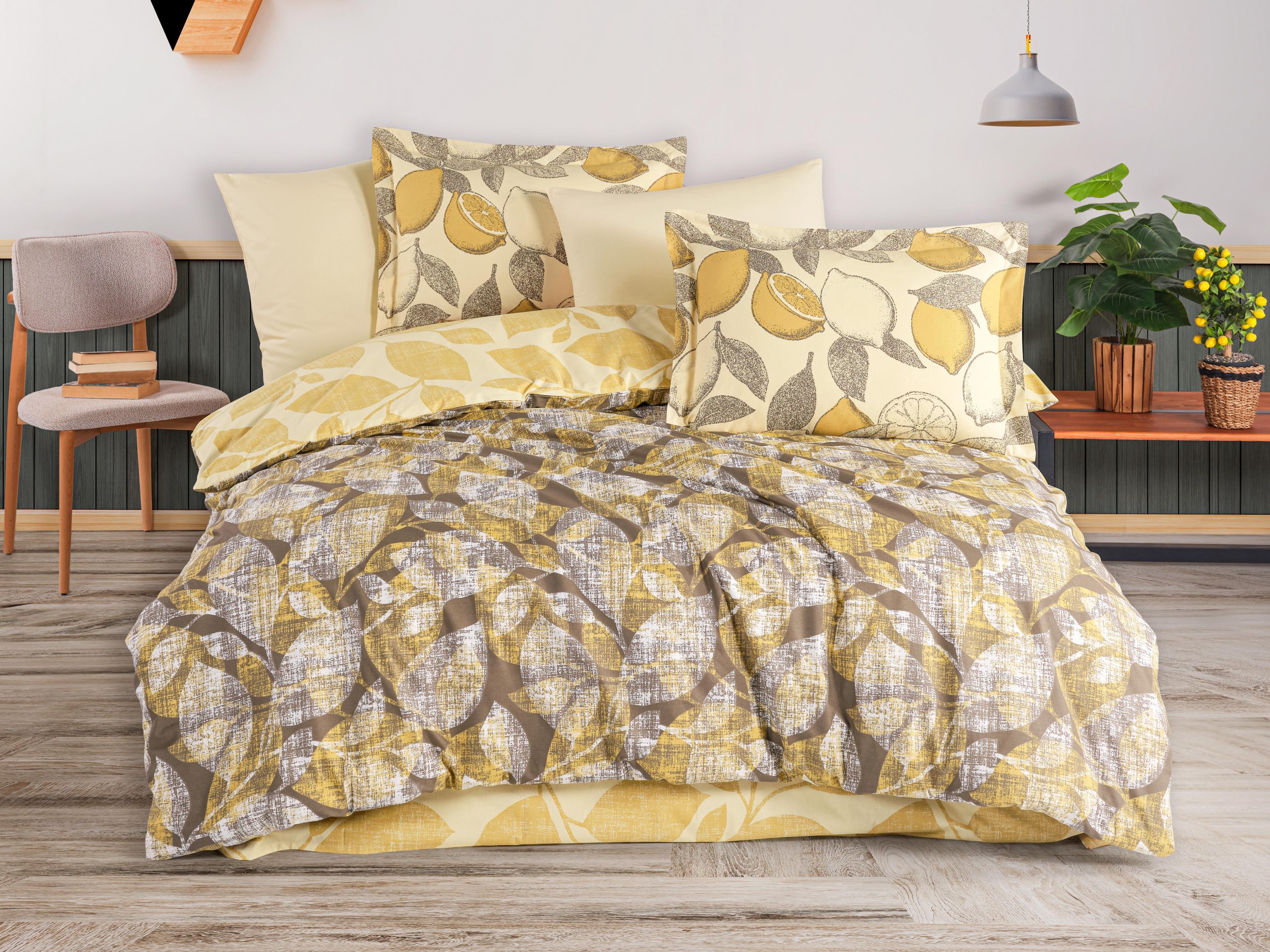 Calisse - Sarı Спално бельо - Hobby „Calisse – Sarı“ - 4 части - Image 1