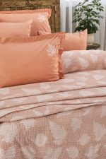 „Floya Kiremit“ комплект Перкал с покривало Муселин – 6части - Image 2