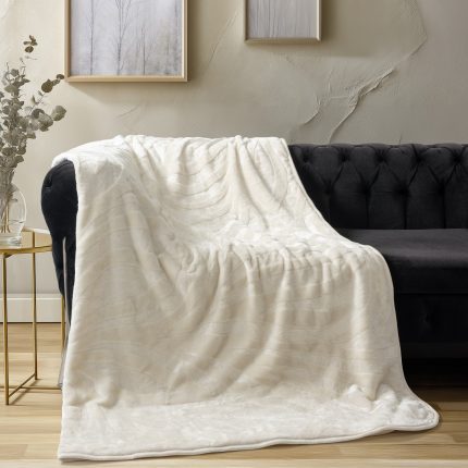 „Emboss Krem“ Луксозно одеяло Cotton Box – 220×240 см