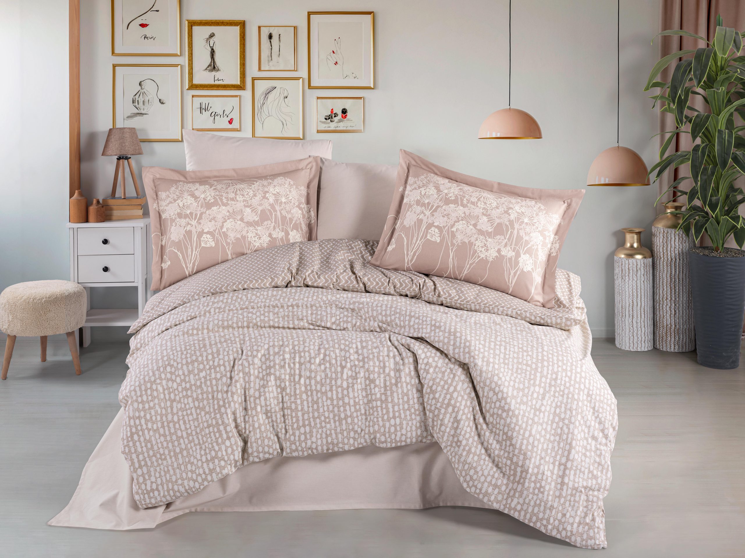 Velura - Latte Спално бельо - Hobby „Velura Latte“ - 4 части - Image 1