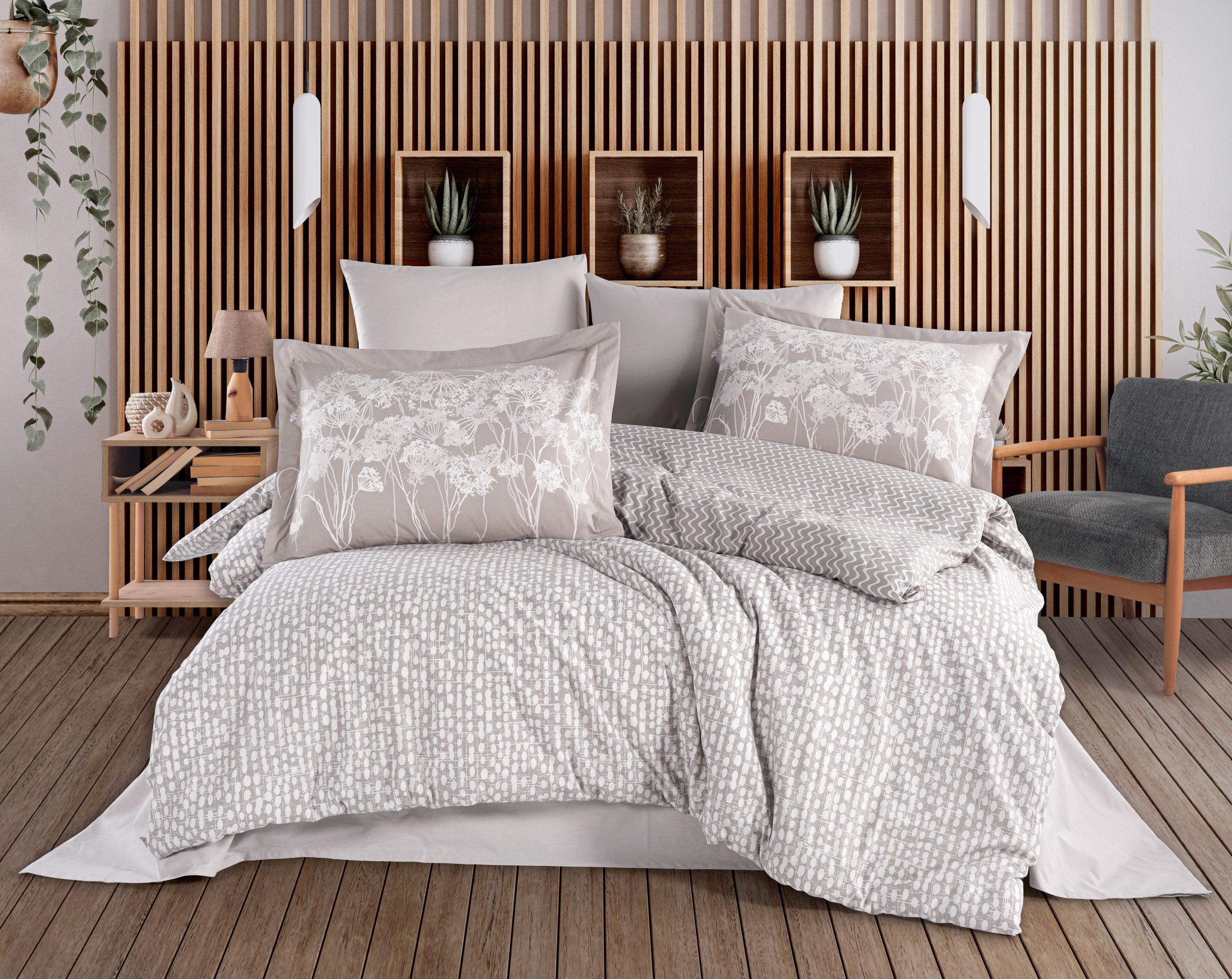 Velura - Taş Спално бельо - Hobby „Velura Taş“ - 4 части - Image 1