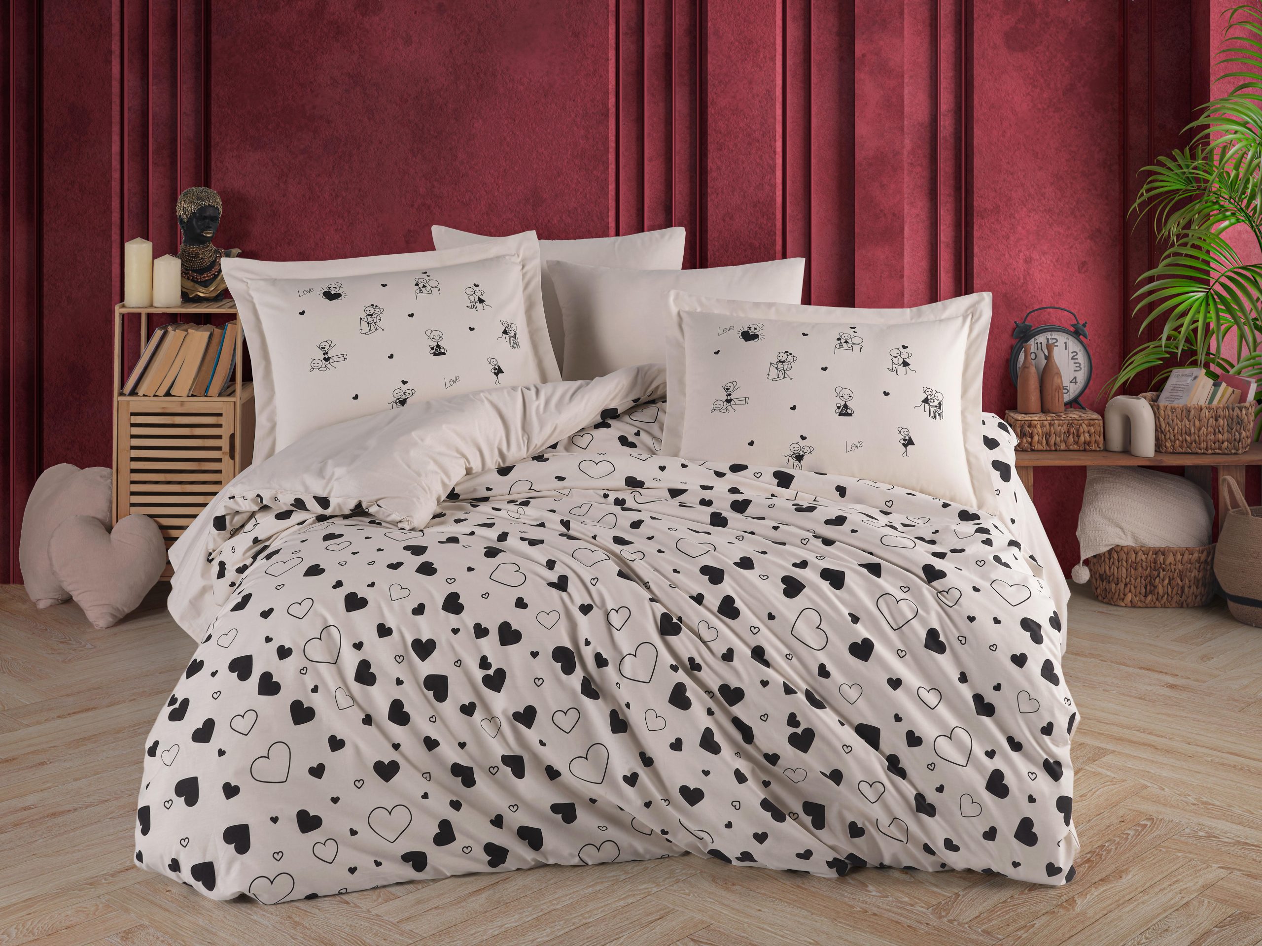 Venus - Siyah Спално бельо - Hobby „Venus - Siyah“ - 4 части - Image 1