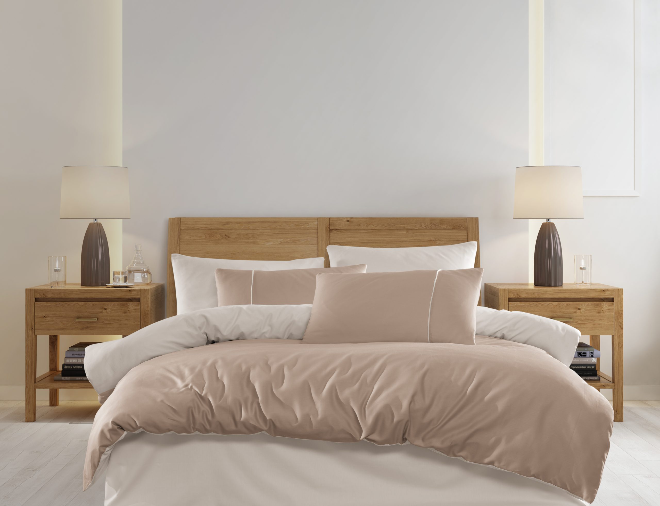 KLIMENT ( MINK-PEARL) Majoli - Kliment Mink–Pearl Спален комплект Памук Сатен – 6 части – за двойно легло - Image 1