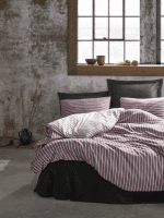 „Smart Bamboo Bordo-Black“ Спален комплект Бамбуков Сатен – 6 части – за спалня-Cotton box