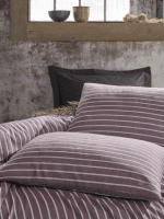 „Smart Bamboo Bordo-Black“ Спален комплект Бамбуков Сатен – 6 части – за спалня-Cotton box - Image 2