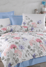 Спално бельо - Altınbaşak „Tiffany Sky“ - 4 части – Памук Ранфорс - Image 2