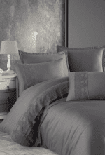 Clasy -„Velinor Grey“ - Бутиков спален комплект Памук Сатен - 6 части - за двойно легло - Image 2