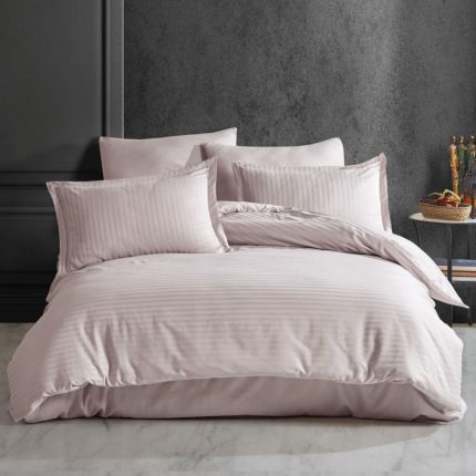 Спално бельо - Clasy - Памучен Сатен  „Taş“ - (Stone Beige) - 6 части – за спалня