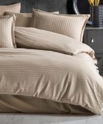 Спално бельо - Clasy - Памучен Сатен  „Açık Kahve“ - 6 части – за спалня - Image 2