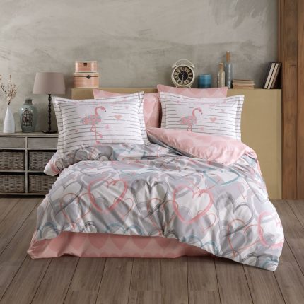 Hobby „Diana-Gri“ Спално бельо Памук Поплин – 4 части – за двойно легло