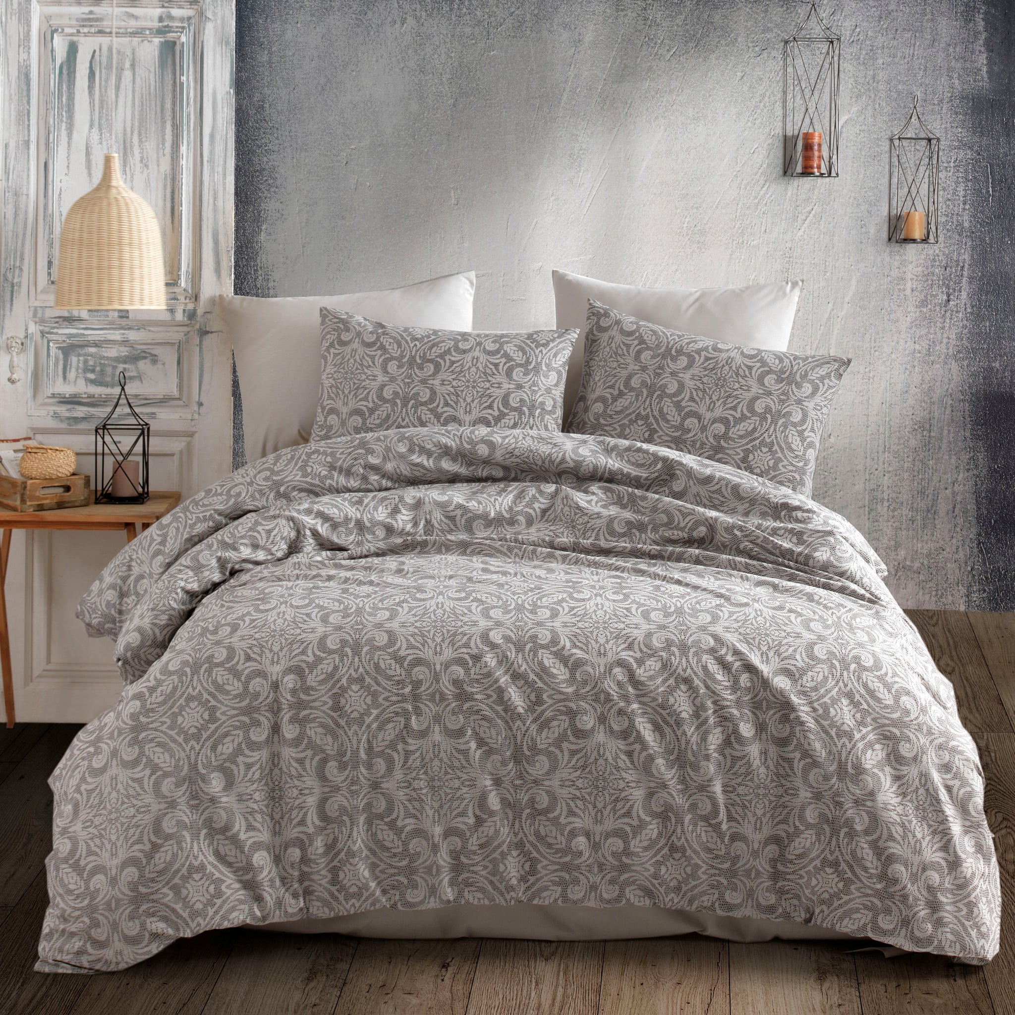 TitaniaGreycopy_2048x Спален бельо - Majoli „Titania Grey“ – памук ранфорс, 4 части - Image 1