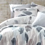 Луксозен спален комплект с 2 завивки-Majoli "TUY V1 Grey" , 100% памук ранфорс - Image 2