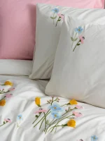 „Delbin Pink“ Спален комплект Памук Ранфорс – с бродерия-6 части | COTTON BOX - Image 2