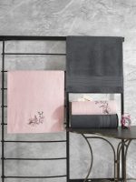Cotton Box – Луксозен комплект кърпи Antrasit / Pembe (антрацит и нежно розово) – 4 части – 100% Памук