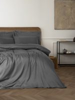 Tensel Craft – Луксозен комплект спално бельо Lyocell + Памук – Antrasit(Антрацит)