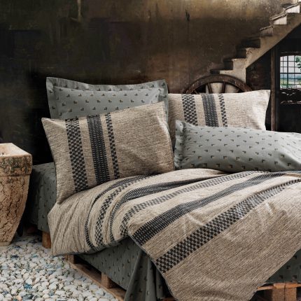 Спално бельо „Arlo Kahve“ Памук Ранфорс – 4 части